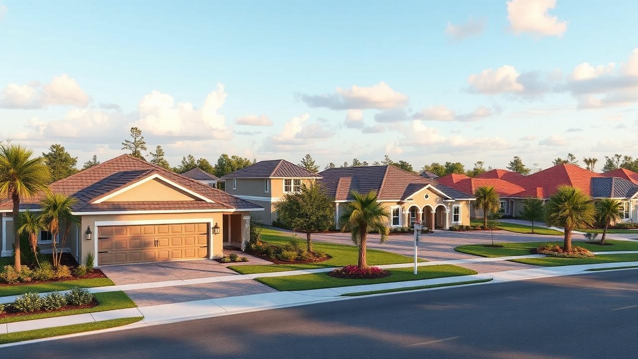Riverview Florida residential neighborhood with new construction homes
